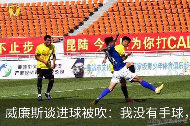 威廉斯谈进球被吹：我没有手球，这个判罚让我完全想不明白